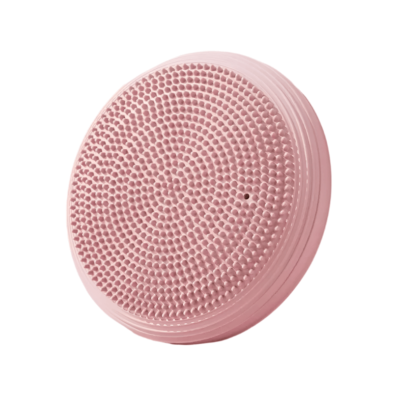 4mm natural rubber yoga mat in pink, designed for stability and comfort during workouts and yoga sessions.