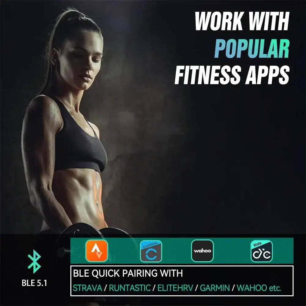 Bluetooth heart rate monitor armband supports quick pairing with popular fitness apps for effective workouts.