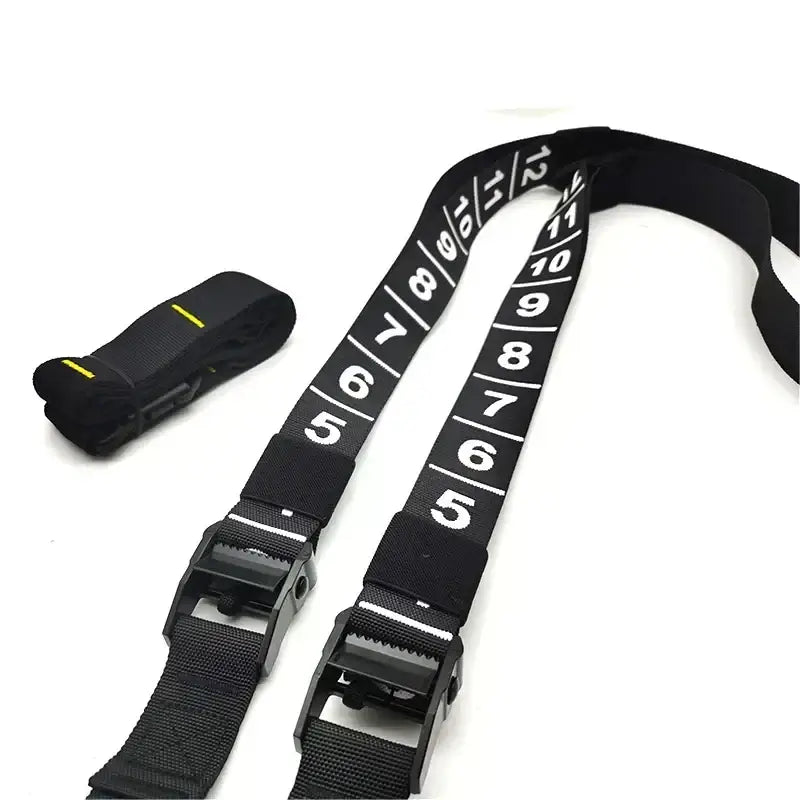 suspension trainer with door anchor showing training straps and extension belts for workouts