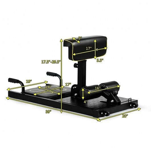 Dimensions of the 8-in-1 Home Gym Multifunction Squat Fitness Machine for effective workouts.