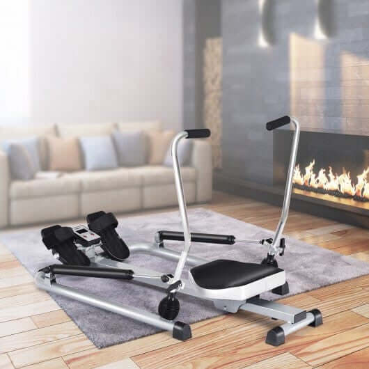 Exercise Adjustable Double Hydraulic Resistance Rowing Machine product image 1