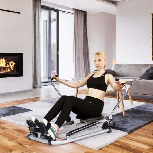 Exercise Adjustable Double Hydraulic Resistance Rowing Machine product image 2