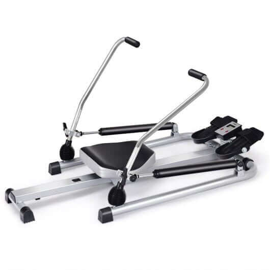 Exercise Adjustable Double Hydraulic Resistance Rowing Machine-3