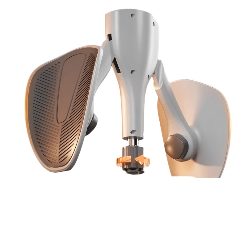 Adjustable pelvic floor leg trainer in grey, a versatile fitness tool for home workouts and gym sessions.