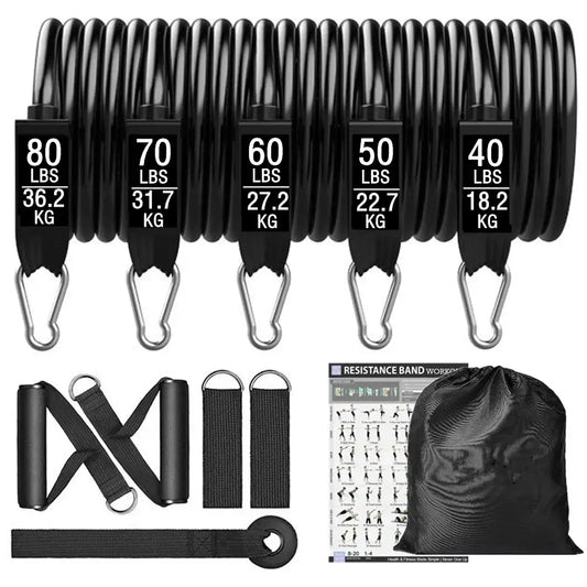 300lb Booty Resistance Band Set with Dumbbell Harness - Home Gym Workout-0