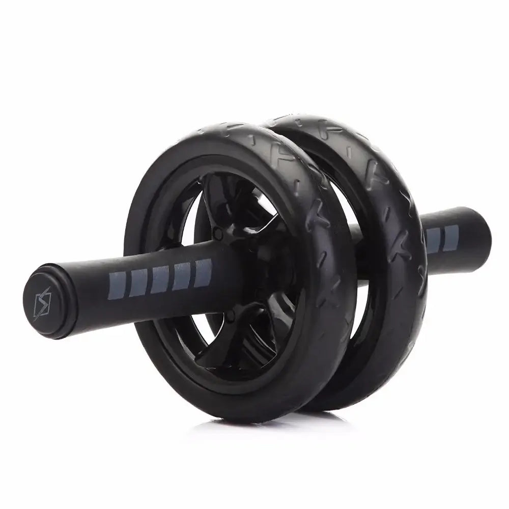 Non-slip double-wheel ab roller designed for effective home workouts with quiet design and durable materials.