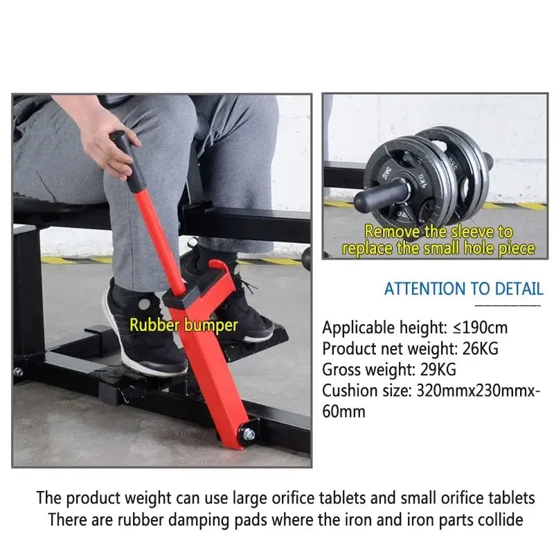 NNEOBA heel training device for fitness with rubber bumper, designed for effective home workouts and gym sessions.