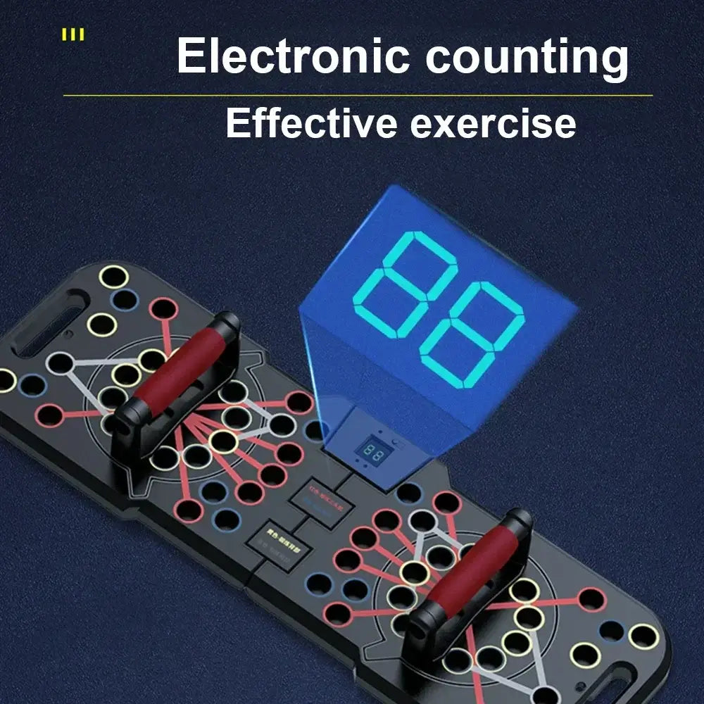 Multifunctional Electronic Push Up Board with Counting Feature displaying electronic counting for effective exercise.