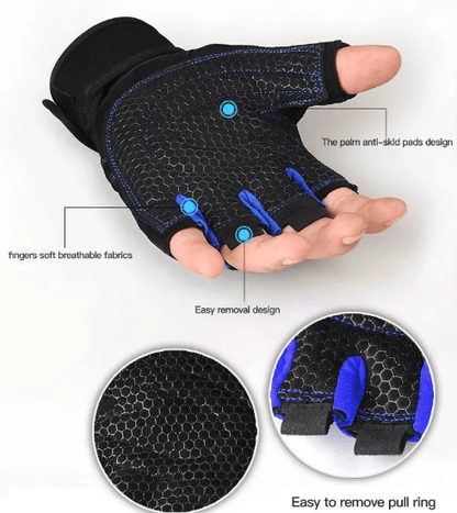 Unisex Gym Gloves with Wrist Support-3