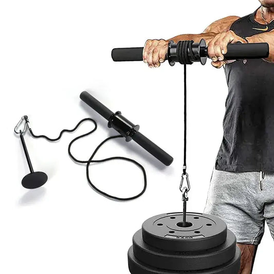 Weight Lifting Rope Waist Roller Power Stick product image 1