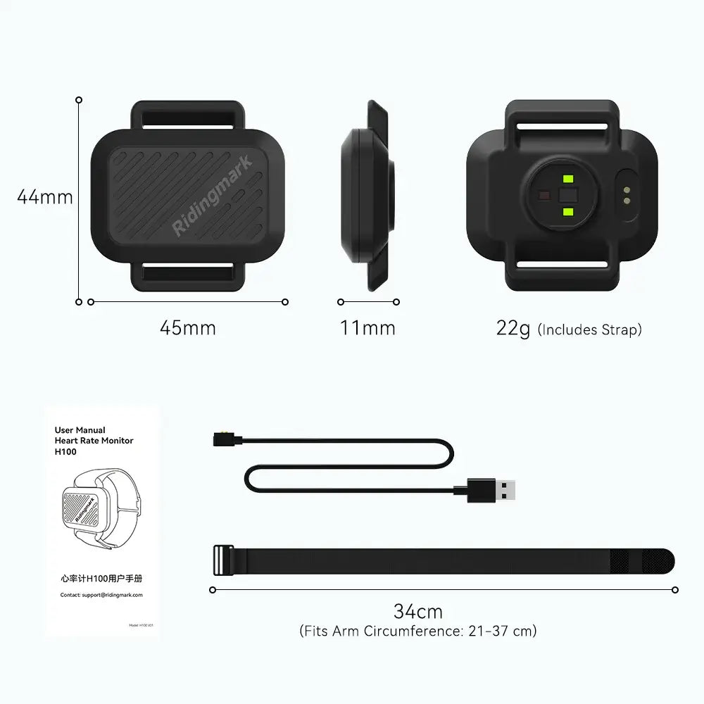 Heart Rate Sensor Wrist Strap Black product image 5