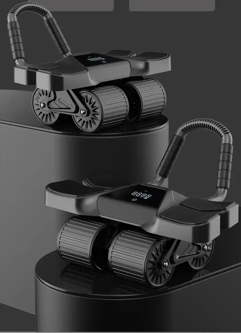 Four-Wheel Abdominal Roller with Elbow Support for effective workouts and fitness routines.