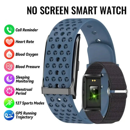 No-Screen Smart Bracelet with Heart Rate Blue-2
