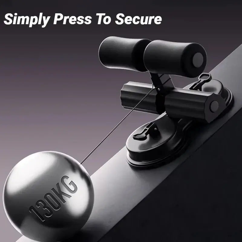 Suction cup sit-up bar with secure grips, designed for effective home workouts and gym sessions.