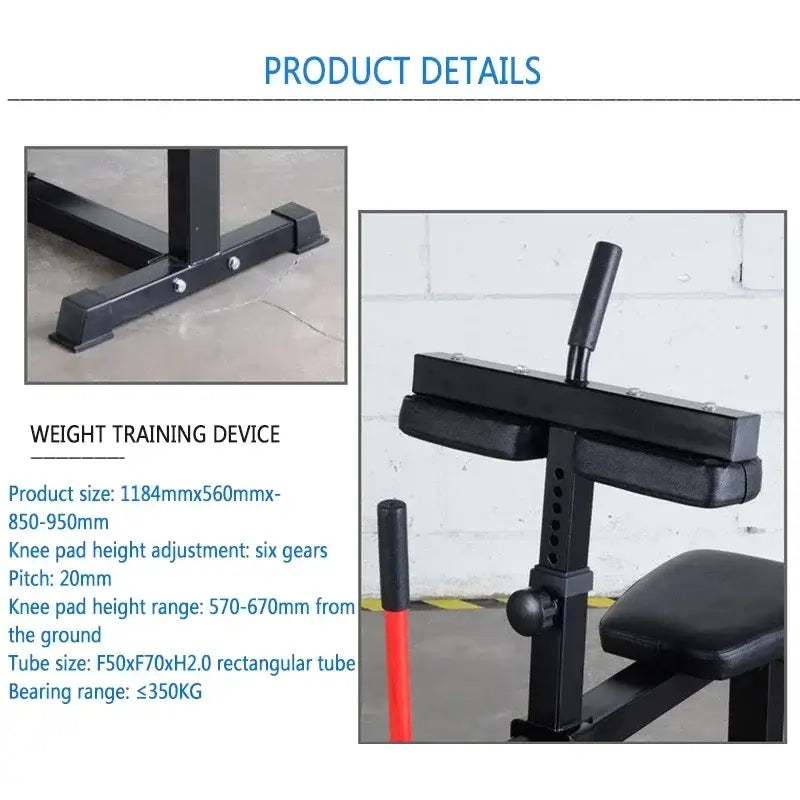 Product details for the NNEOBA heel training device for fitness showcasing its adjustable features and specifications.