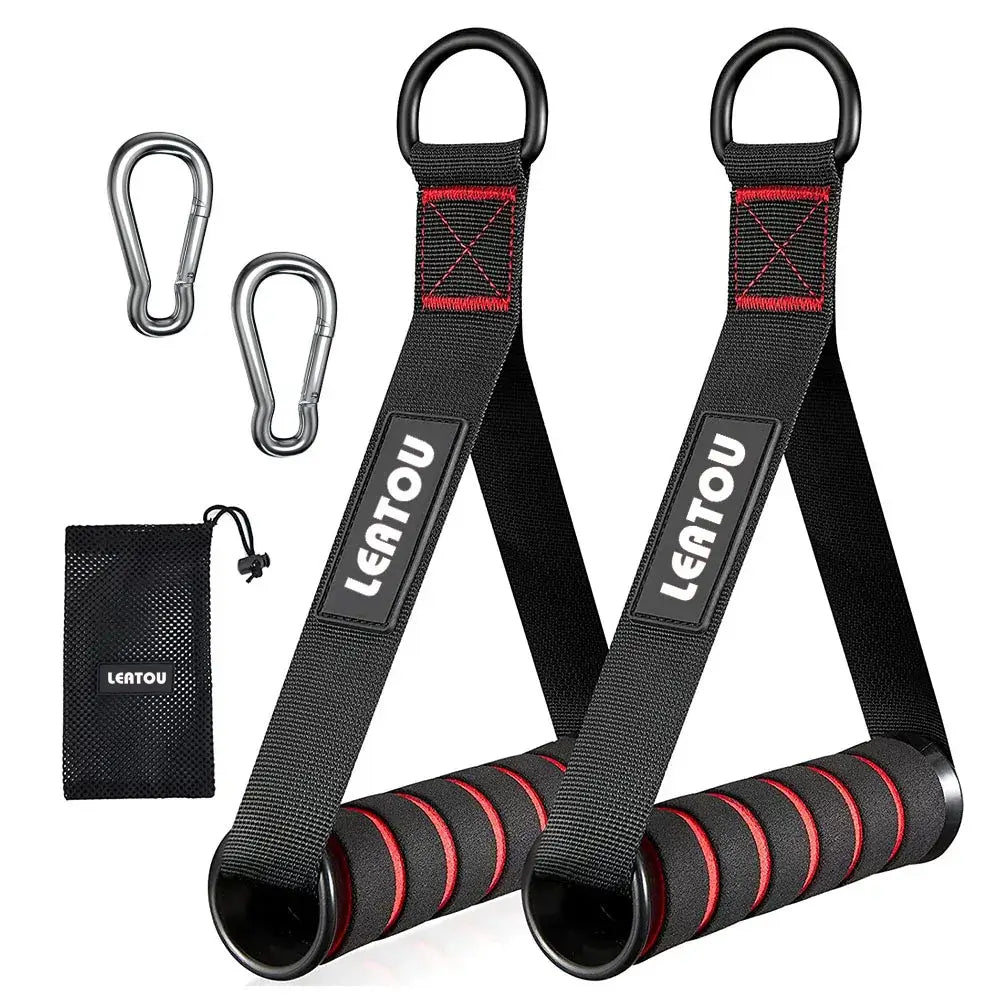 Heavy-Duty D-Ring Gym Handles with Hook for Home Workouts product image 1