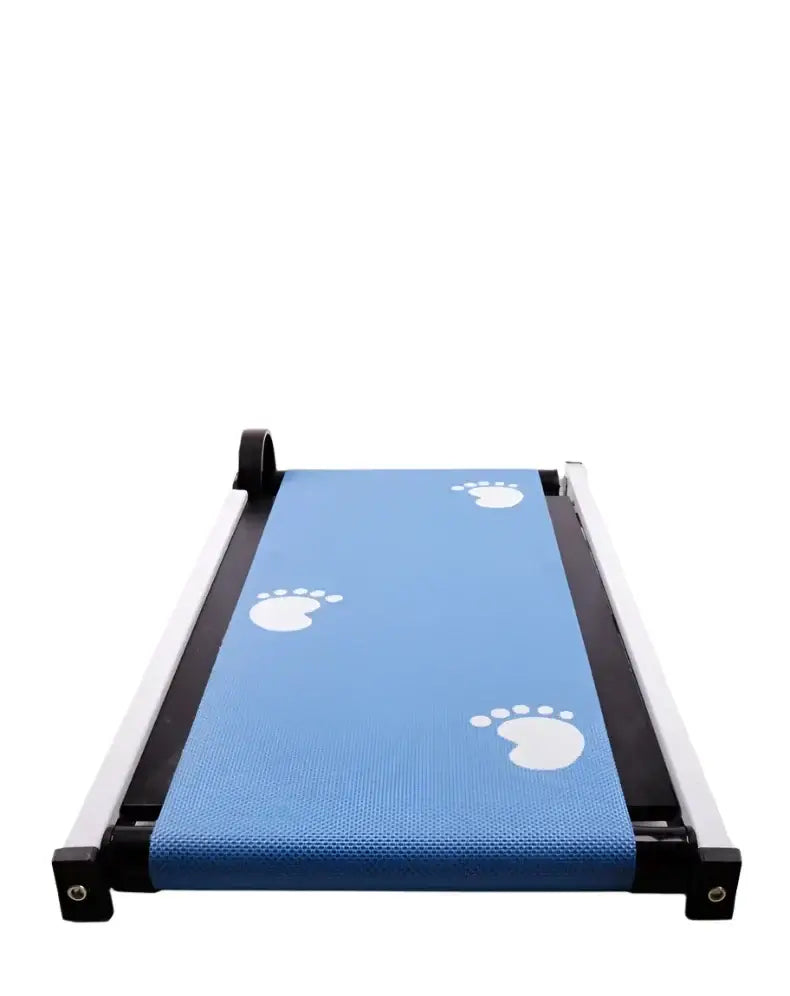 Silent Folding Mechanical Treadmill for Home Fitness with blue surface and footprint design
