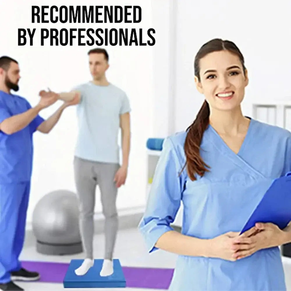 Tpe yoga balance pad cushion recommended by professionals for stability and fitness training during workouts.