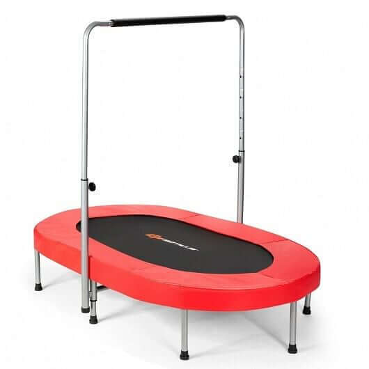 2-Person Foldable Mini Kids Fitness Rebounder Trampoline-Blue-1