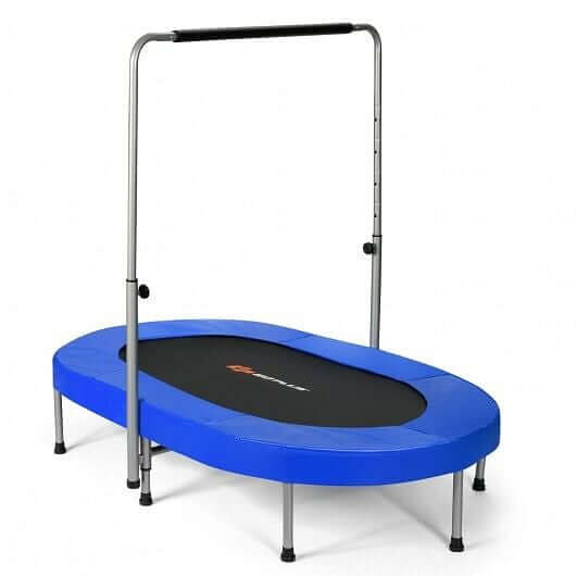 2-Person Foldable Mini Kids Fitness Rebounder Trampoline-Blue product image 1