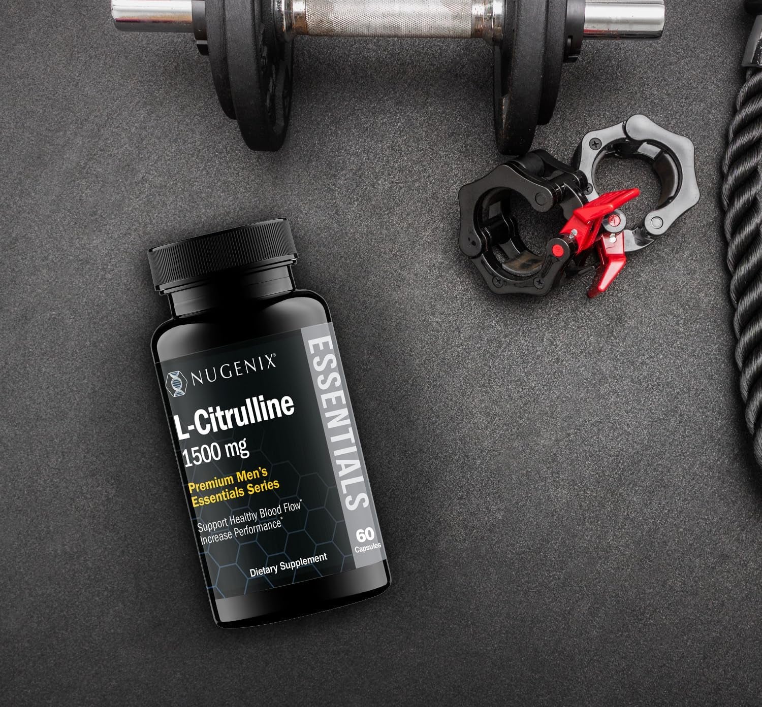 Nugenix Essentials L-Citrulline Supplement for Enhanced Blood Flow and Performance - 1500 Mg, 120 Capsules
