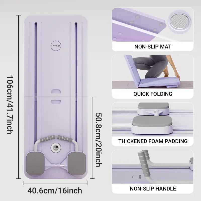 Foldable UMAY Abdominal Training Bench by Fitness Essentials for core and abs workouts, suitable for home gym use.