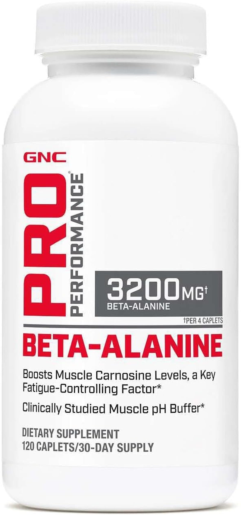 GNC Pro Performance Beta-Alanine, Increases Workout Performance & Decreases Muscle Soreness, Shown to Increase a Key Fatigue Control Factor, 3Rd Party Tested, Carnosyn, Unflavored, Gluten Free, 30 Svg