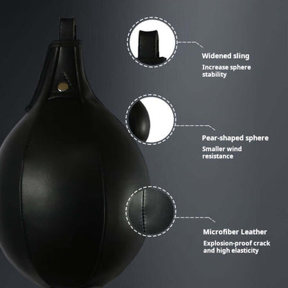 Pear-Shaped Boxing Speed Ball - Hanging Punching Bag(Black)-3