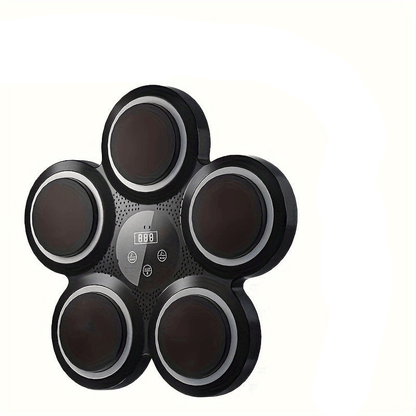 Wall-Mounted Electronic Boxing Training Pad With Dynamic Rhythms(Black)-0