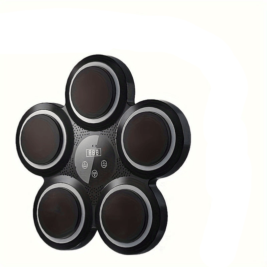 Wall-Mounted Electronic Boxing Training Pad With Dynamic Rhythms(Black)-0