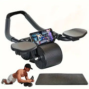 Automatic Rebound Abdominal Wheel with Elbow Pad