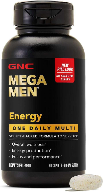 GNC Mega Men One Daily Energy & Metabolism for Men, 60 Caplets