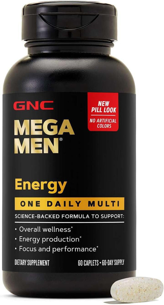 GNC Mega Men One Daily Energy & Metabolism for Men, 60 Caplets