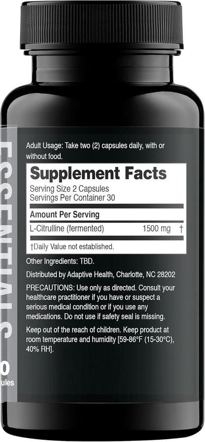 Nugenix Essentials L-Citrulline Supplement for Enhanced Blood Flow and Performance - 1500 Mg, 120 Capsules