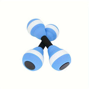 2Pcs Aqua Fitness Barbell - Dual Use Eva Foam Dumbbells(Blue)
