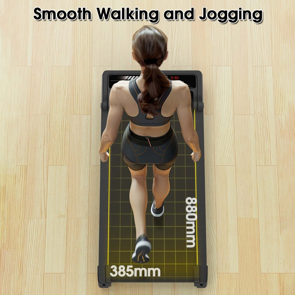 Under Desk Walking Pad - Home Gym Office Fitness Equipment(Black) product image 4