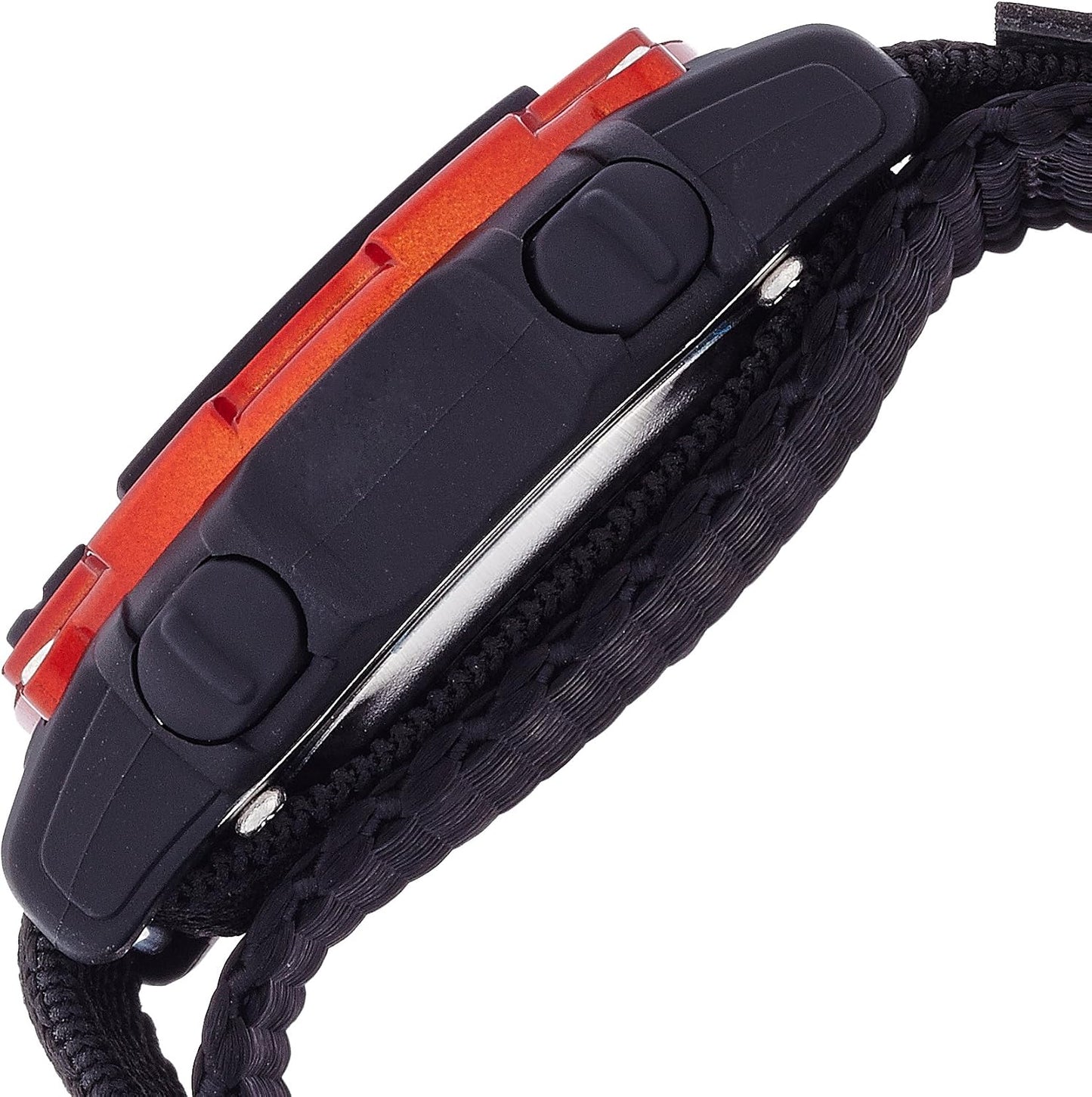 Red Armitron Sport unisex digital chronograph watch with nylon strap and black digital display.