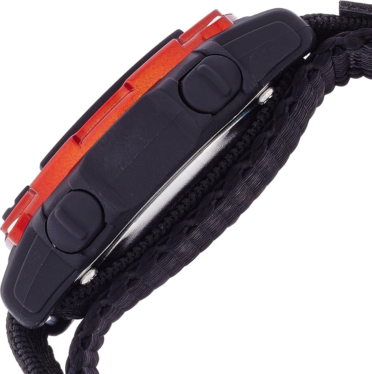 Red Armitron Sport unisex digital chronograph watch with nylon strap and black digital display.