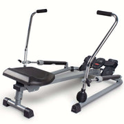 Foldable Rowing Machine with LCD Monitor - Fitness Trainer(Grey)