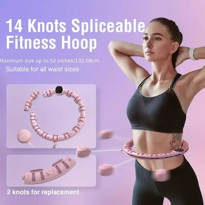 1pc Fitness Hoop with 14 Knots Spliceable Design-2