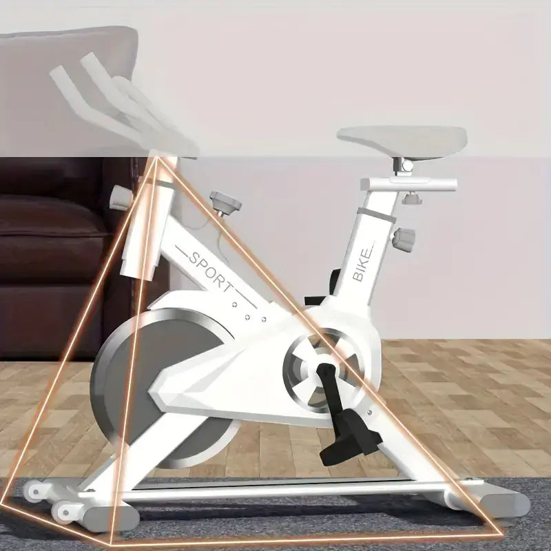 Premium indoor fitness bike for aerobic workouts in modern home setting.