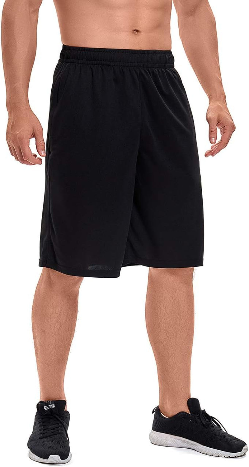 Devoropa men's athletic basketball shorts with loose fit, performance fabric, zipper pockets, ideal for sports and workouts.