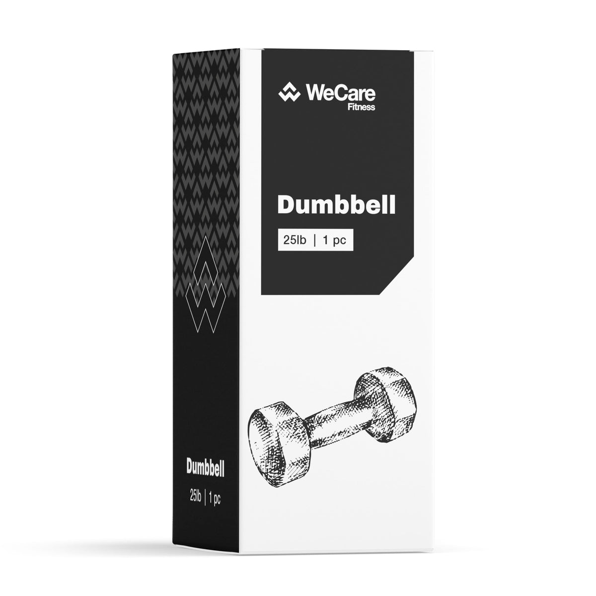 Wecare Fitness 25Lb Neoprene Dumbbell Pair - Sleek Black for Ultimate Strength Training