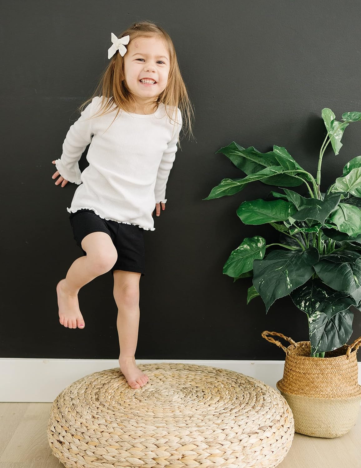 MY WAY toddlers and girls bike shorts in cotton and spandex, 3-pack, designed for under dresses, dance, and cartwheels, sizes 2T-16.