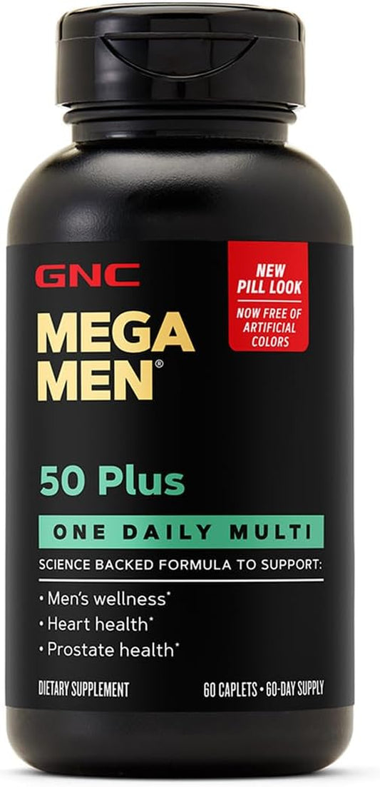 GNC Mega Men One Daily 50 plus for Men, 60 Caplets