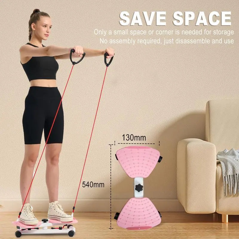 Waist Twist Machine - 300 Lbs Capacity Ab Board, Women'S Portable Exercise Equipment for Home Gym Aerobic Cardio Training