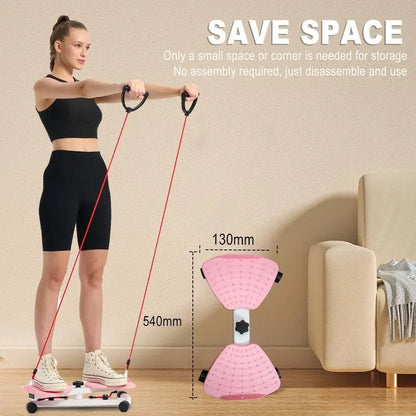 Waist Twist Machine - 300 Lbs Capacity Ab Board, Women'S Portable Exercise Equipment for Home Gym Aerobic Cardio Training