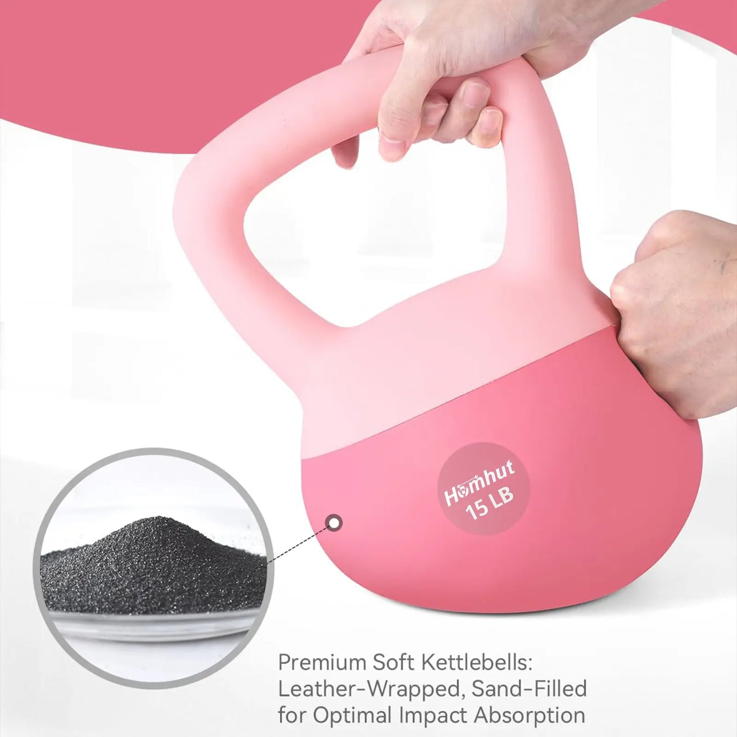 Soft Kettlebell with Handle - Home Gym Weight Training Equipment for Strength Conditioning, Core Training
