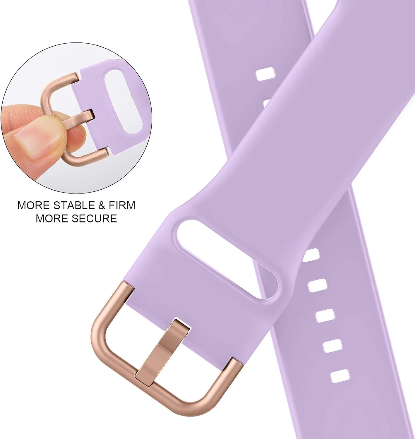 Soft silicone Recoppa sport band for Apple Watch, compatible with 38mm to 49mm models, featuring classic clasp for Series 1-11.