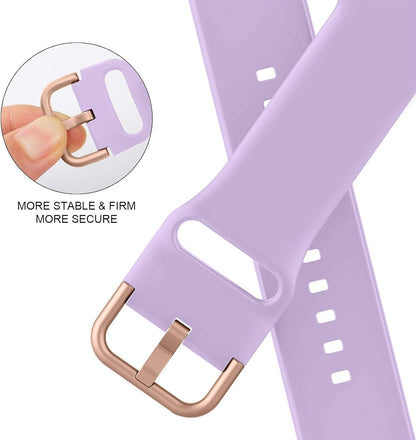 Soft silicone Recoppa sport band for Apple Watch, compatible with 38mm to 49mm models, featuring classic clasp for Series 1-11.